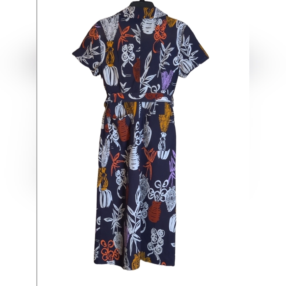 Anthropologie Maeve Navy Floral Dress Size Small - Picture 4 of 7